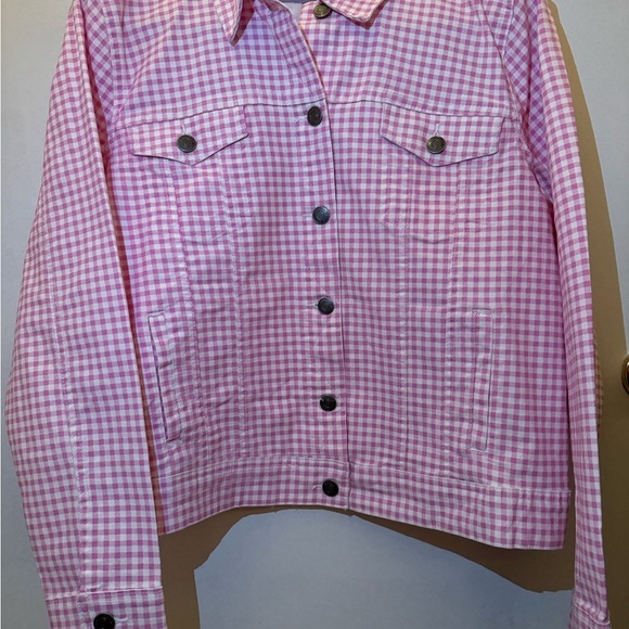 LAURA SCOTT Pink Gingham Women's Jacket - Picture 4 of 10